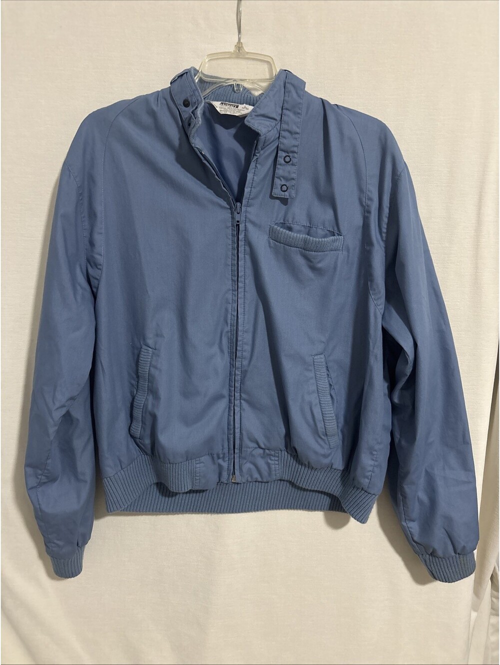 Montgomery Ward  VTG Mens Blue Lightweight Bomber Jacket Size L 42-44